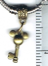 Mickey Mouse Antique Bronze Key European Charm