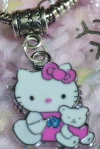 Hello Kitty Teddy Bear Pink European Charm