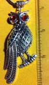 XL Crystal Red Eye Owl European Charm